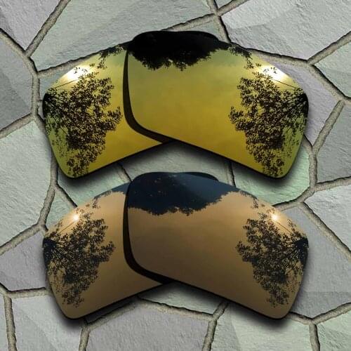 Yellow Golden&Bronze Copper Sunglasses Polarized Replacement Lenses for Oakley Eyepatch 2