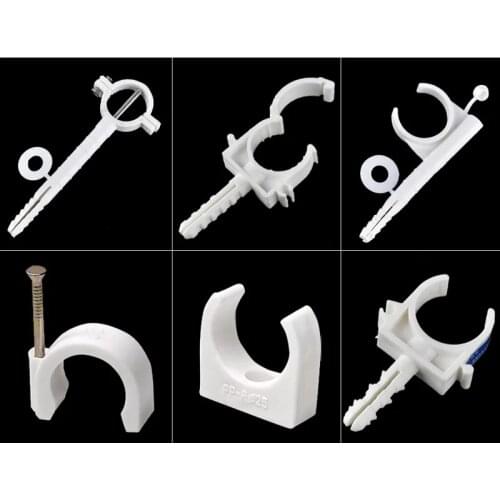 10PCS 16mm 20mm 25mm 32mm Water Pipe Clamp PVC Pipe Support Garden Irrigation System Accessory Watering Connector Pipe Hook Wall