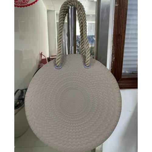 Flower Round Shoulder Women Ladies Tote Classic EVA Silicon Rubber Bag Big Shopping 2021