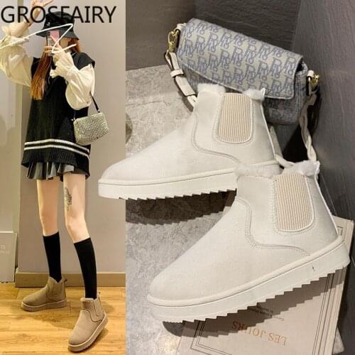 Snow boots women waterproof Australian winter worm shoes non-slip rubber sole 100% cowhide leather large size wholesale