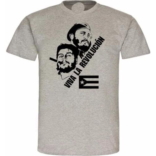 2019 summer fashion Tops Tees Letter Printing T-shirtViva la revolucion Fidel Castro Maximo Lider Kuba viva Revolutions T shirt