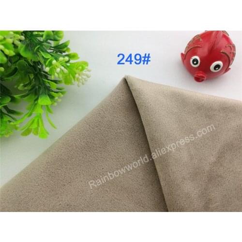 249# Light Brown Color Super Soft Short Hair 0.5-1.5mm Fleece Fabric Velvet Microfiber Velboa for DIY Patchwork Toy Sofa Pillow