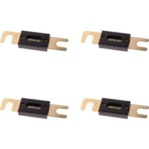 4pcs 12 Volts Universal 200AMP ANL Gold Plated Flat Blade Fuses For Car Automotive Vehicle