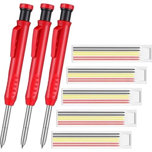 4 Pieces Solid Carpenter Pencil Construction Carpenter Marker for Wood Marker Drawing Scriber Woodworking Architect