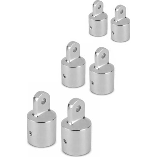 6PCS 316 Stainless Steel Surface Polished Bimini Top Eye End Cap Fit 7/8'' Dossy