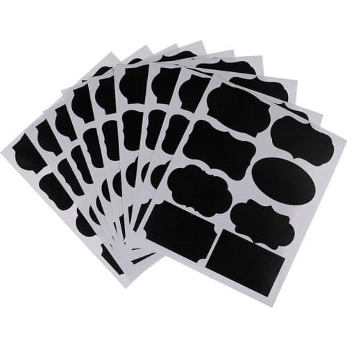 72x Jar Chalkboard Spice Blackboard Label Labels Stickers Marker Pen Bottle Tags