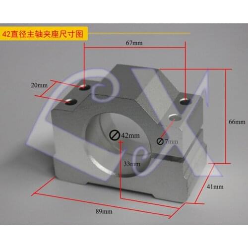 42mm Aluminium Spindle Mount Bracket Clamp Holder for CNC engraving milling machine spiindle