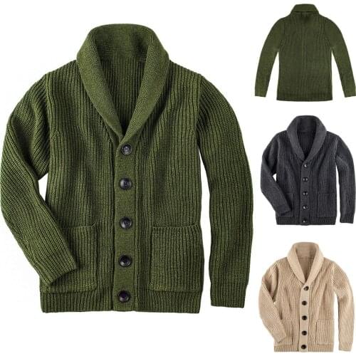 Aotorr Mens Wool Cardigans