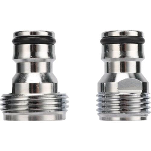 Quick Connector Nipple Faucet Water Gun Adapter Stainless Steel 1/2" 3/4" Male Threaded Nipple Quick Connector Pipe Fittings 1Pc