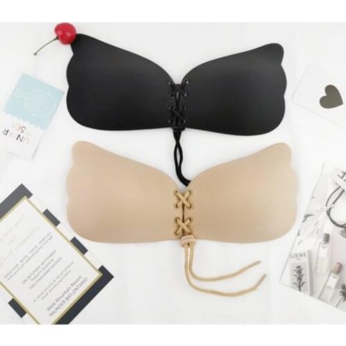 Sexy Push Up Bra Wireless Stick On Lingerie Invisible Silicone Women Fly Strapless Seamless Self Adhesive Underwear Soft