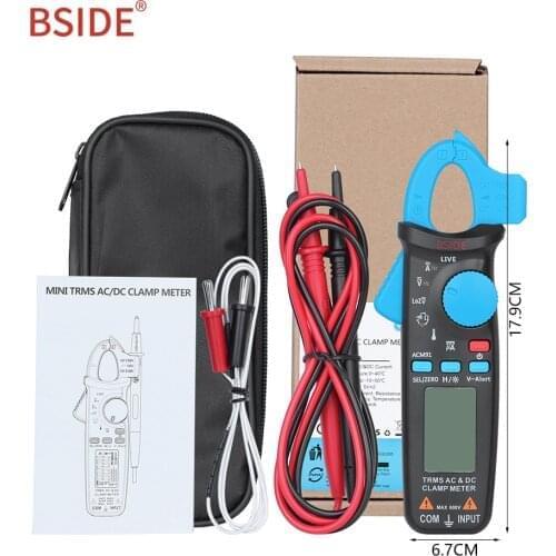 BSIDE ACM91 Digital Clamp Meter Capacitance Tester Current Ammeter Frequency Multimeter Resistance Meter With LCD Display Tools