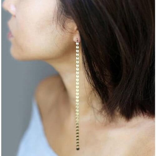 Handmade Long Earrings Coins Brinco 925 Silver Vintage Charm Jewelry Minimalist Boho Pendientes Earrings For Women Oorbellen