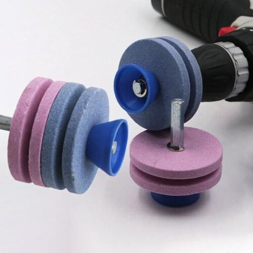 Double Layer Lawn Mower Blade Sharpener Small Grinding Wheel Metal Grinding Electric Grinder Accessories Stone Abrasive