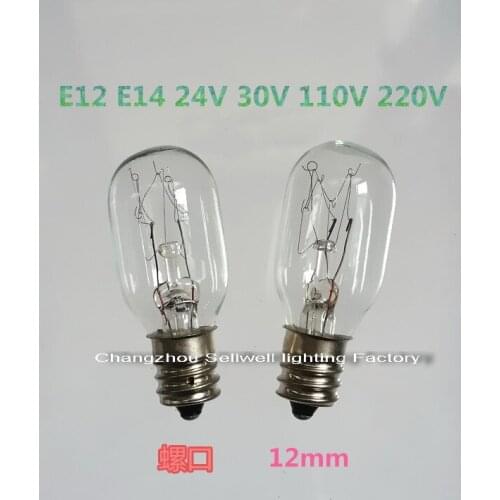 Machine tool indicator light bulb 24V30V110V220V10W15W E12 Lo bulb oval light bulb A1195 sellwell lighting