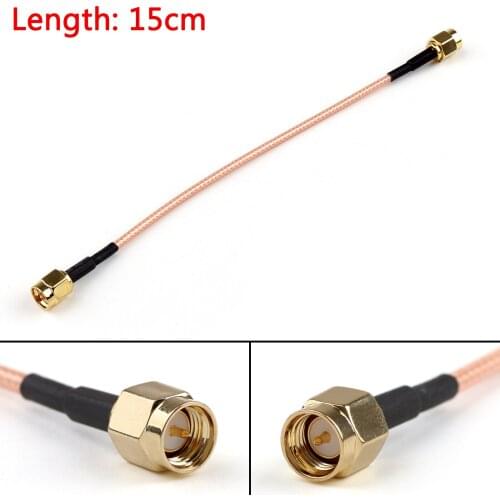Artudatech 5PCS RG316 Cable SMA Male Plug To SMA Male Plug Crimp Jumper Pigtail 6in FPV /20in FPV