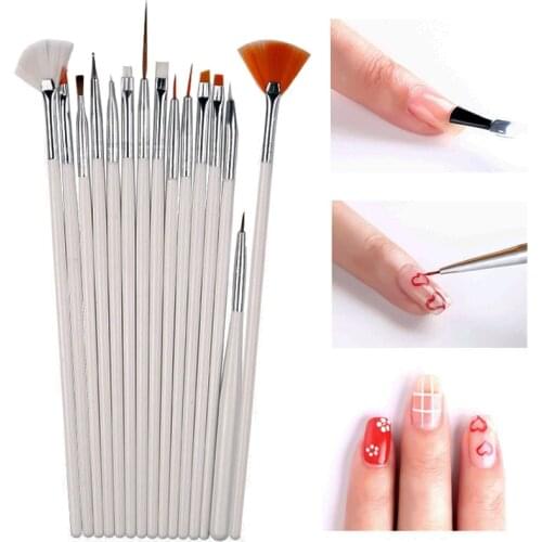 Profession Nail Brush For Manicure Gel Brush For Nail Art 15Pcs/Set Ombre Brush For Gradient For Gel Nail Polish Painting tools