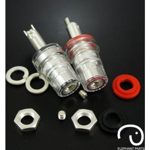 WEILIANG AUDIO USA CMC 858-M-AG pure copper-plated silver terminal for power amplifier case binding post price for 4 pcs