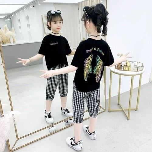 Children Clothing Set Girls Sets Kids Summer Girl Outfit cotton Sports Suit Set 1-10Y Child Clothes Teen Girls Casual Tracksuit