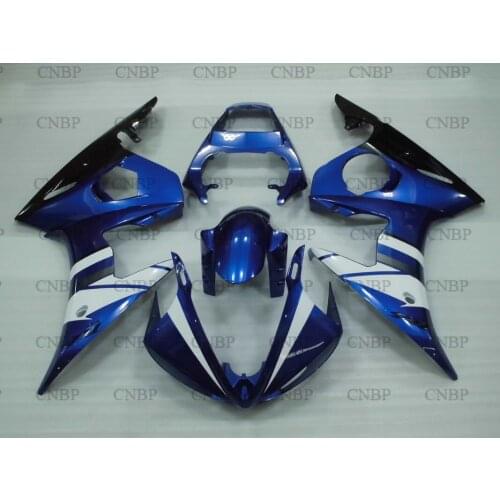 Blue Black White Bodywork for YZFR6 YZF R6 YZF-R6 YZF600 600 cc 2003 2004 03 04 Fairing Body Kit