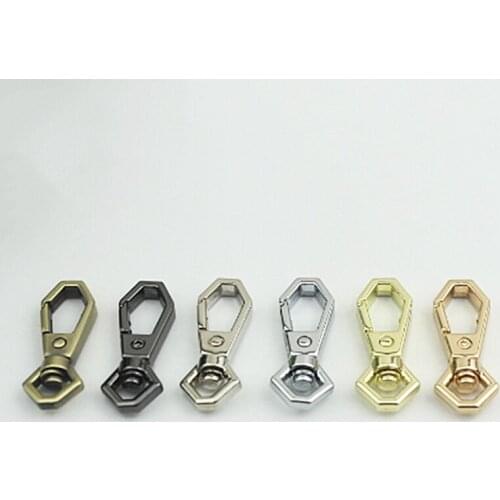 1pcs Metal Hexagonal Snap Hook Trigger Clasps Clips Spring Gate for Leather Craft Tiny Pet Leash Bag Strap Webbing Keychain Hook