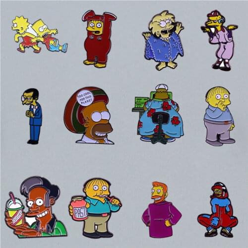 Cute Cartoon Comic Brooch Originality Lapel Badge Denim Jacket Backpack Pin Decoration Childrens Fashion Jewelry Gifts