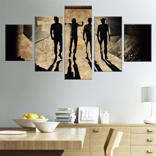 Modular Pictures HD Printed Wall Art Canvas Frame 5 Pieces Clockwork Orange Abstract Paintings Movie Posters Living Room Decor
