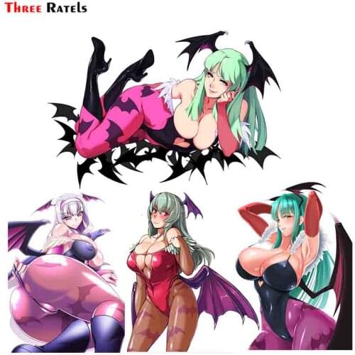 Three Ratels F663 Morrigan Aensland For Vampire Stickers Kids Waterproof Laptop Suitcase Skate Phone Bike Motorcycle Decal