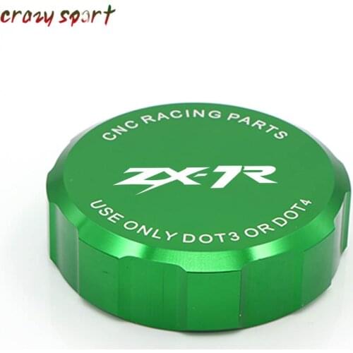 New Motorcycle Parts For KAWASAKI ZX7R ZX 7R NINJA ZX-7R 1991-2003 Front Rear Brake Fluid Reservoir Cover Cap With Logo