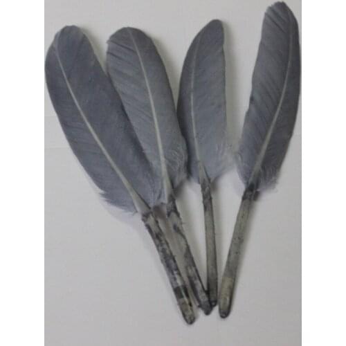 Wholesale 100pcs/lot gray 4-6 inch / 10-15 cm Natural Goose Feathers Craft DIY Material Accessories Supplies