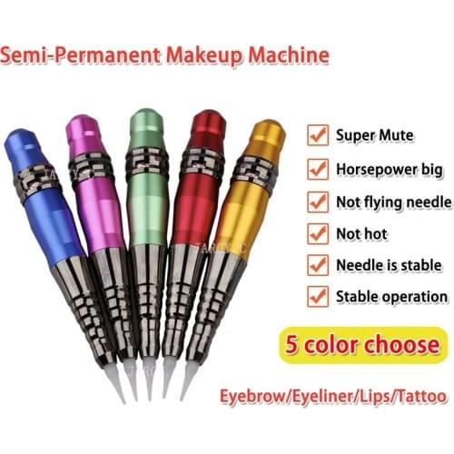 Rechargeable Microblading Tattoo Pen Dermografo Swiss Motor Tatoo Gun Permanent Makeup Brow Tattoo Machine For Micropigmentation