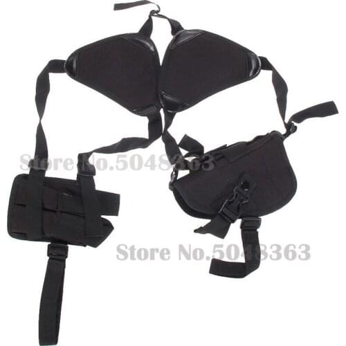 Adjustable Nylon Military Tactical Outdoor Hunting Shoulder Holster for Paintball Shooting Wargame Combat Shoulder Holster