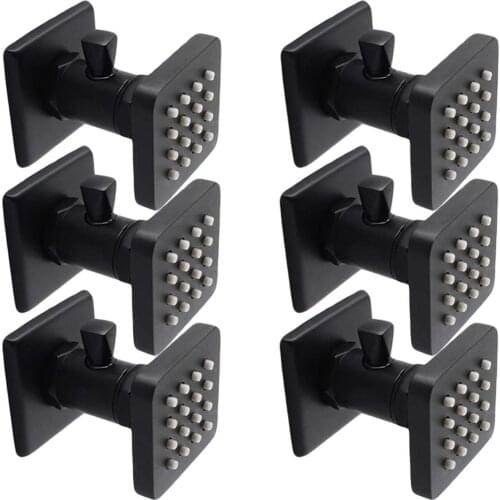 Shower Body Spray Solid Brass Massage Jets Wall Mount, Showerhead Can Swivel, Flow Can Be Controlled (4 or 6pcs, Matte Black)