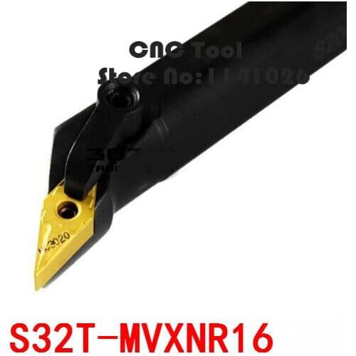 S32T-MVXNR16 32mm Lathe Cutting Tools CNC Turning Tool Machine Tools Internal Metal Lathe Tool Boring Bar for MVQNR/L