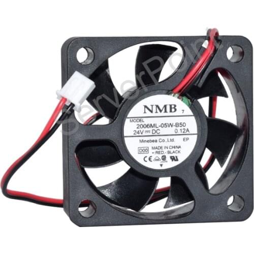 For NMB 2006ML-05W-B50 5CM 50*50*15 24V 0.12A 2 wire cooling fan Free shipping