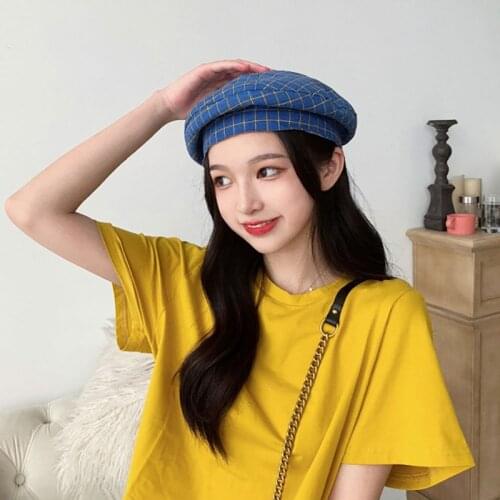 Spring Summer Female Street Cap Hat Womens Girls Beret Solid Color Female French Boinas De Mujer Painter Hat Lady Vintage Caps