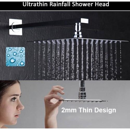 Vidric Vidric Digital Screen 3-Functions Shower Faucets Set Ultrathin Shower Head Single Handle Mixer Tap Bathroom Shower Faucet