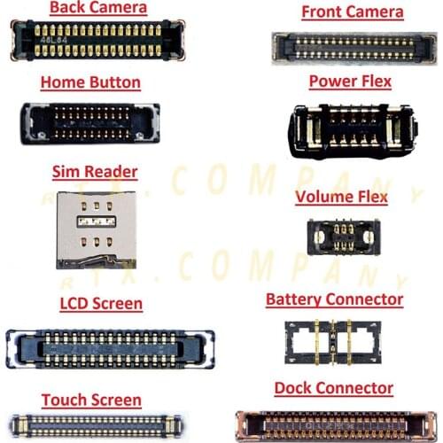 For IPhone 6 6G 4.7"LCD Screen Display & Touch FPC Plug Connector Port on Motherboard Logic board Mainboard Socket Original NEW