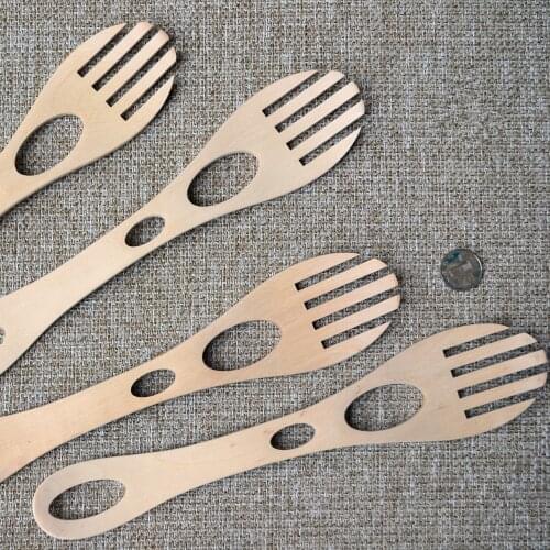 10pcs/lot New Arrival Wooden Pasta Fork Pasta Tools No Paint Cooking Tools Kitchenware High Quality
