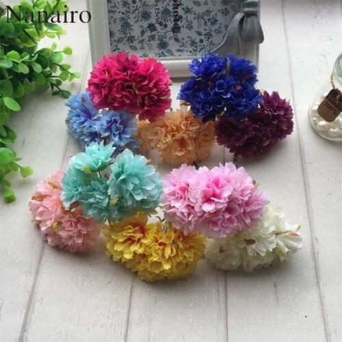 18pcs/lot Silk Mini Rose Artificial Flowers Bouquet For Wedding Party Decoration DIY Scrapbooking Wreath Craft Fake Flower