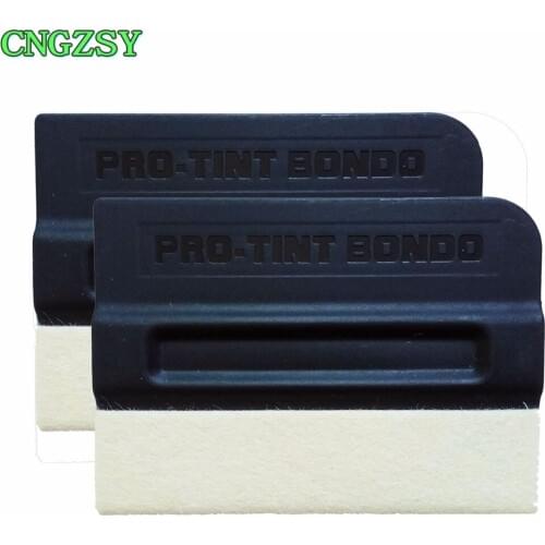 2pcs Wool Edge Magnet Squeegee Vinyl Auto Film Wrap Sticker Holder Positioning Cleaning Scraper Window Tinting Tool Kit 2A09