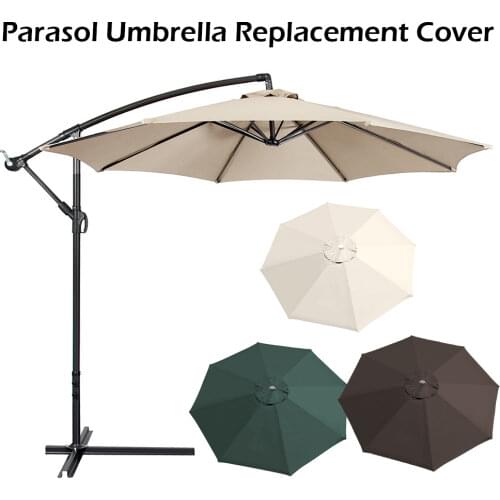 3 M Replacement Umbrella Surface Rainproof Sunshade Parasol Canopy Cover 8 Arm Garden Deck Umbrella Replacement Fabric Cover
