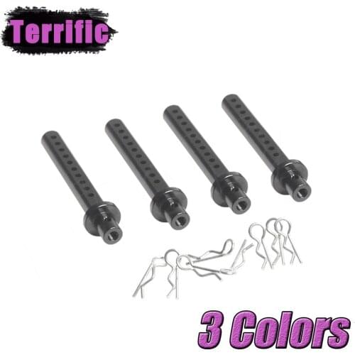 4pcs Aluminum Alloy Body Posts Mount with Clip for 1/10 RC Crawler Car Tamiya CC01 Axial SCX10 90027 RC4WD D90 TF2