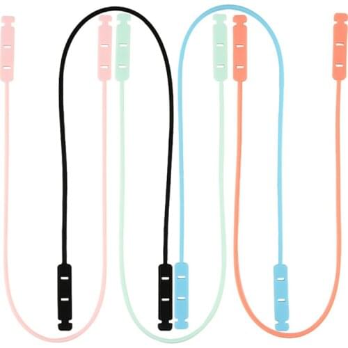 5pcs Soft Silicone Mask Extension Rope With Buckle Adjustable Mask Lanyard Mask Hanging Rope Rest Holder Rope Hang On Neck