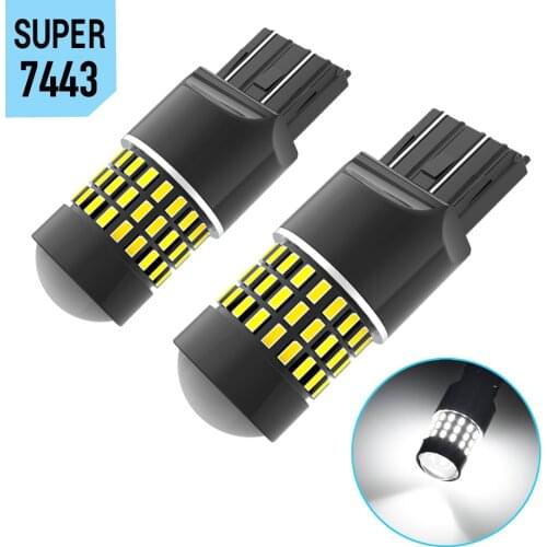7443 T20 W21/5W BA15S LED Bulbs For Volkswagen VW Caddy 4 MK4 IV Furgonato Variant LED Day DRL Daytime Running Light 6000K White