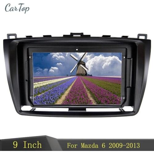 9 Inch DVD Stereo Panel Dashboard Refitting Installation Frame Car Radio Fascia For Mazda 6 Atenza 2009-2013