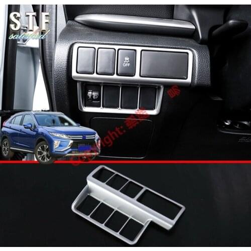 ABS Pearl Chrome Interior HeadLight Switch Control Cover Trim For Mitsubishi Eclipse Cross 2018 2019