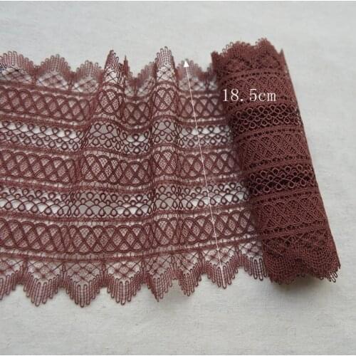AHYONNIEX Width 18.5cm Maroon stretch double sides lace DIY underwear lingerie bra doll clothes fabric decoration accessories