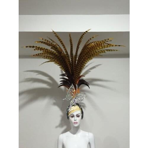 Latin dance Samba accessories Fashion exquisite headdress feathers Delicate dance shows accessories Samba clothing