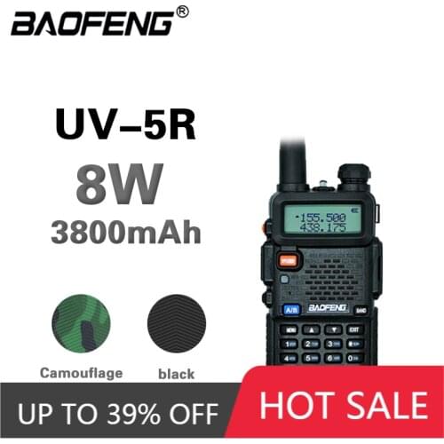 Baofeng Uv 5R Walkie Talkie 10Km Real 8W Two-Way Radio UV-5R Draagbare Ham Radio UV5R Walkie-Talkie Fm Transceiver Amateur Radio