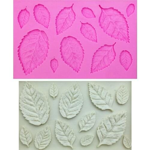 M967 Leaf Shape Silicone Cake Mold,Kitchen Baking Mold For Chocolate Pastry Candy,Bakeware Fondant Decorating Tools Accessories